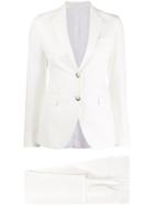 Tagliatore Skinny Tailored Suit - White