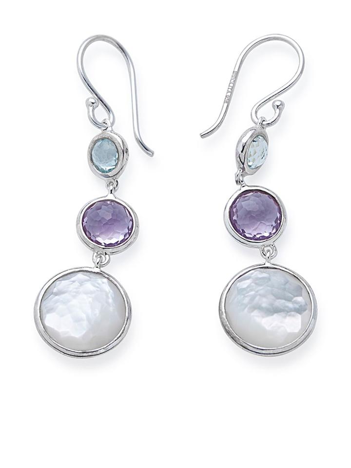 Ippolita Lollitini 3-stone Drop Earrings In Sterling Silver