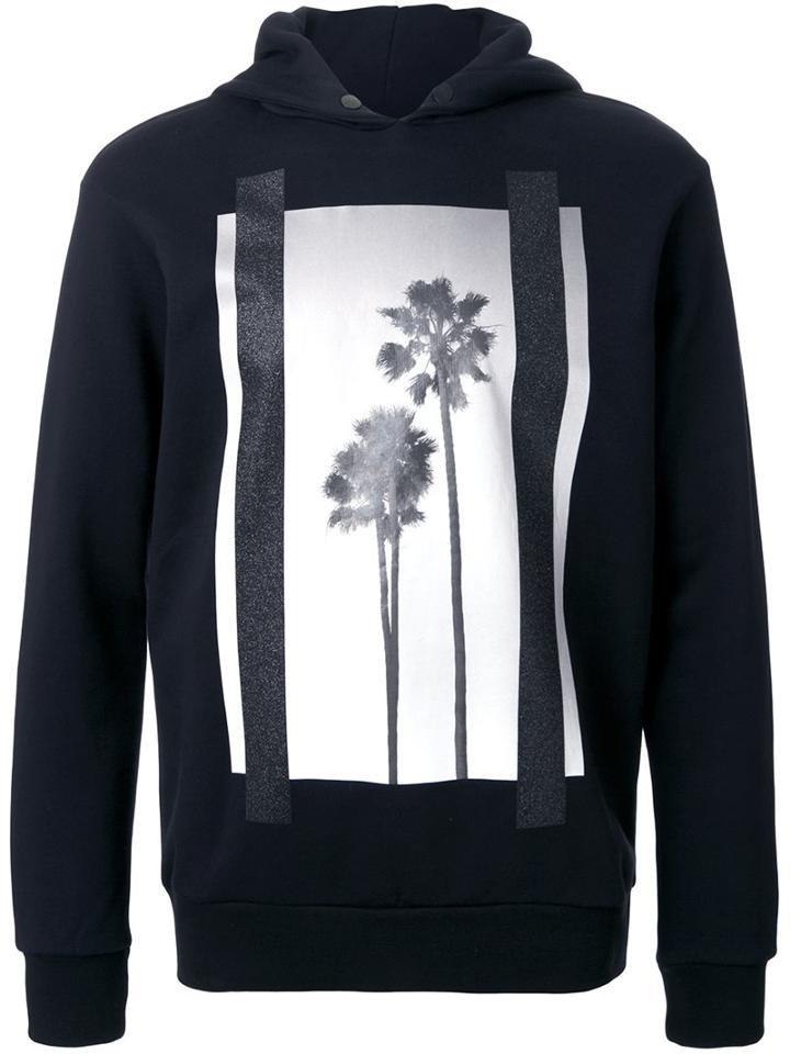 Palm Angels 'palms' Print Hoodie, Men's, Size: Xl, Black, Cotton