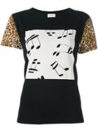 Saint Laurent Music Note Print T-shirt - Black