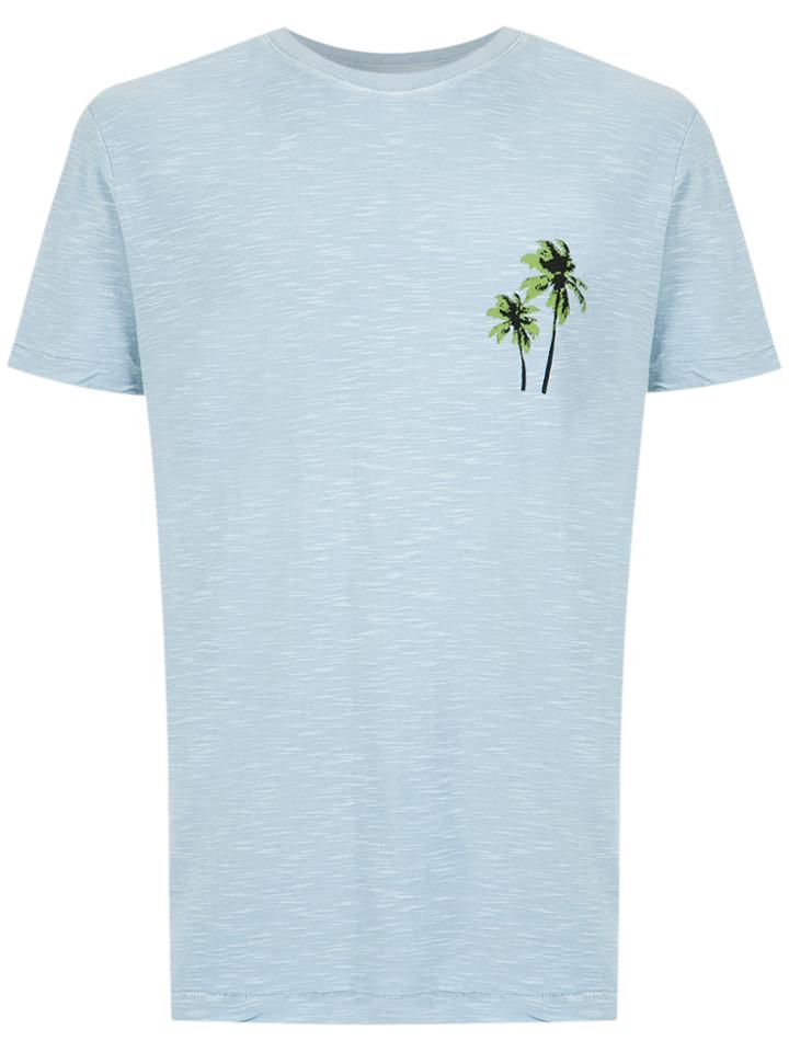 Osklen Palm Print T-shirt - Blue