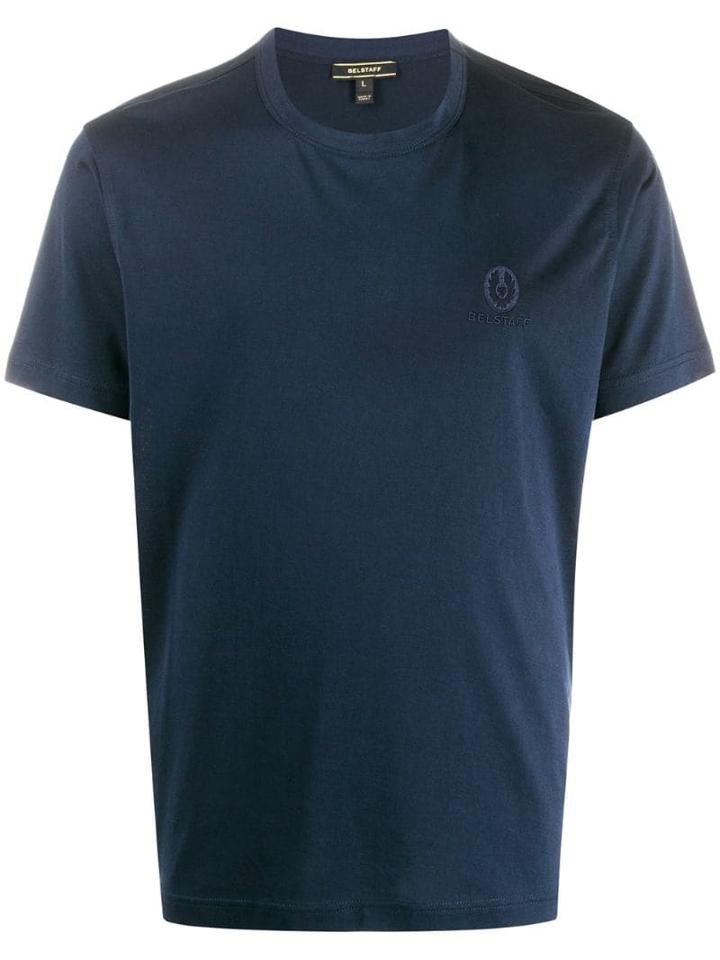 Belstaff Logo Embroidered T-shirt - Blue