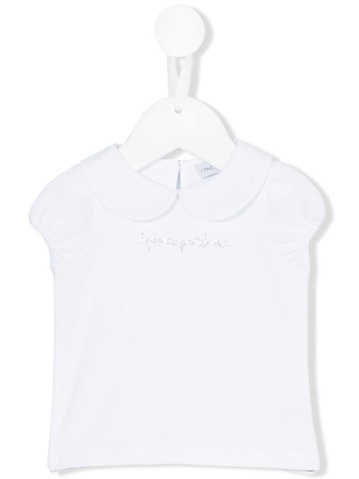 I Pinco Pallino - Peter Pan Collar Top - Kids - Cotton/spandex/elastane - 12 Mth, White