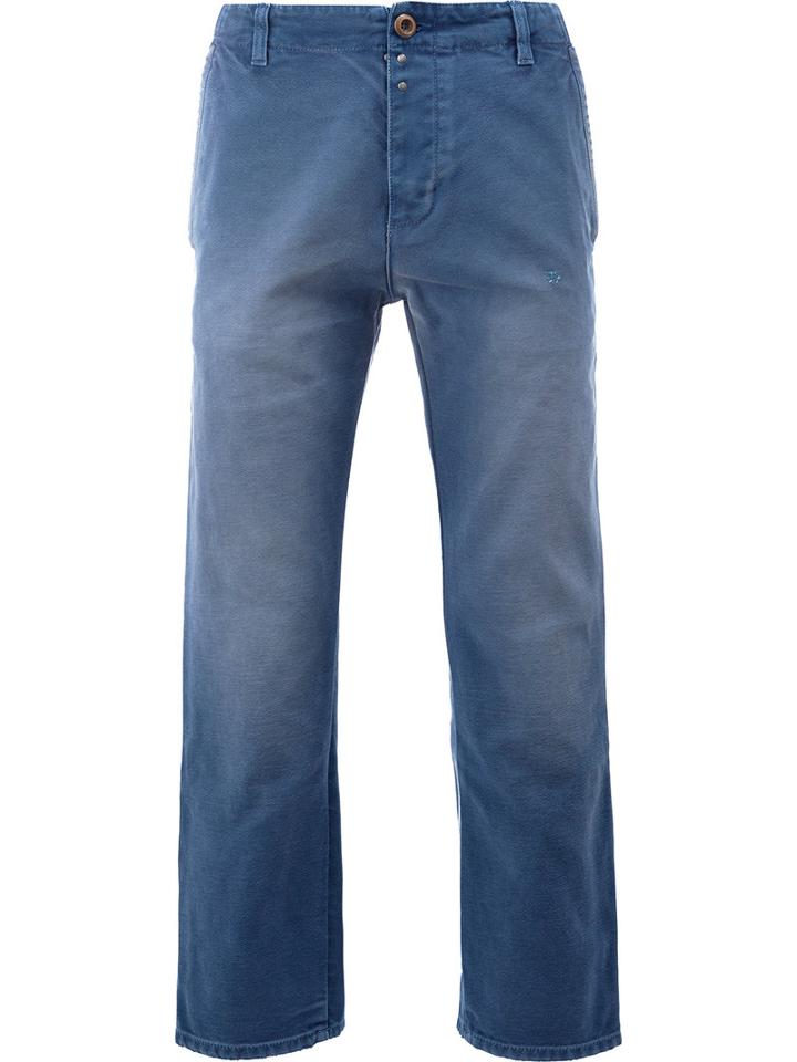 Gucci Cropped Denim Trousers, Men's, Size: 32, Blue, Cotton/spandex/elastane