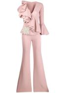 Loulou One-shoulder Ruffle Jumpsuit - Pink