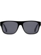 Gucci Eyewear Rectangular-frame Acetate Sunglasses - Black