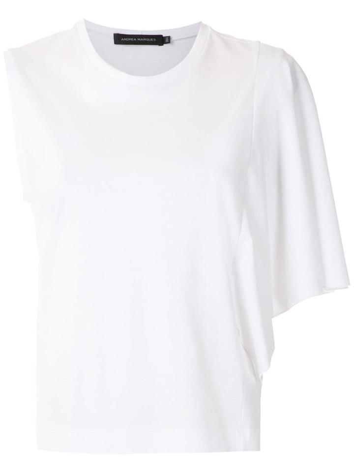 Andrea Marques Asymmetric Sleeves Blouse - White