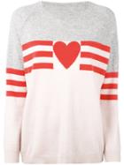 Chinti And Parker - Love Heart Sweater - Women - Cashmere - Xs, Pink/purple, Cashmere