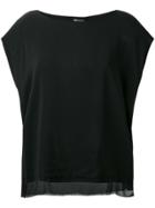 Kristensen Du Nord Sheer Trim Loose Fit Blouse - Black