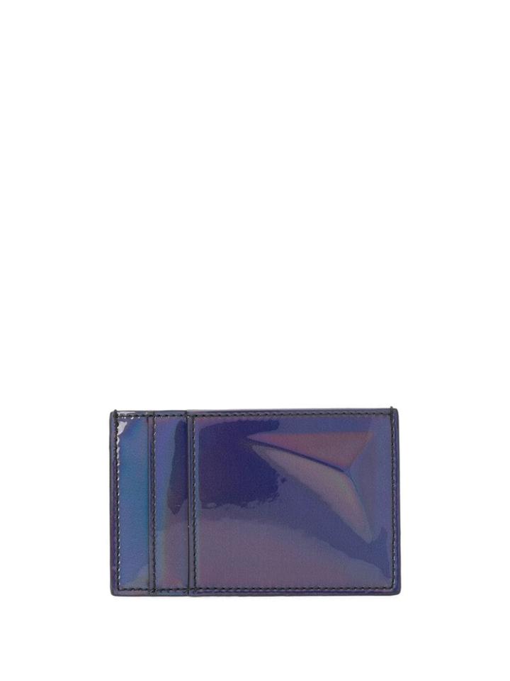 Alexander Mcqueen High-shine Iridescent Cardholder - Black