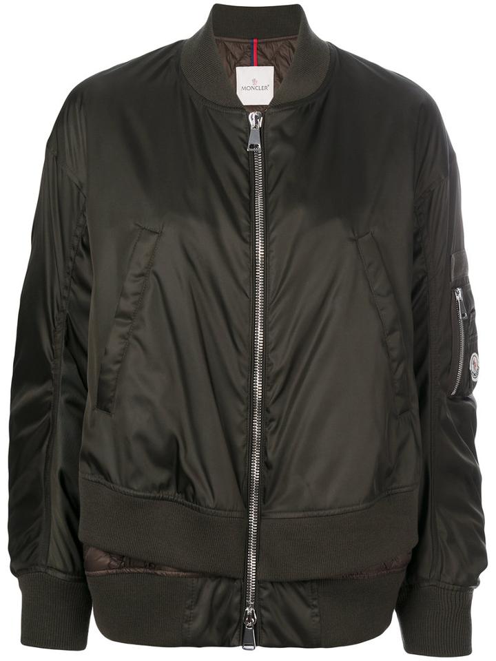 Moncler - Aralia Bomber Jacket - Women - Polyamide/feather/goose Down - 1, Green, Polyamide/feather/goose Down