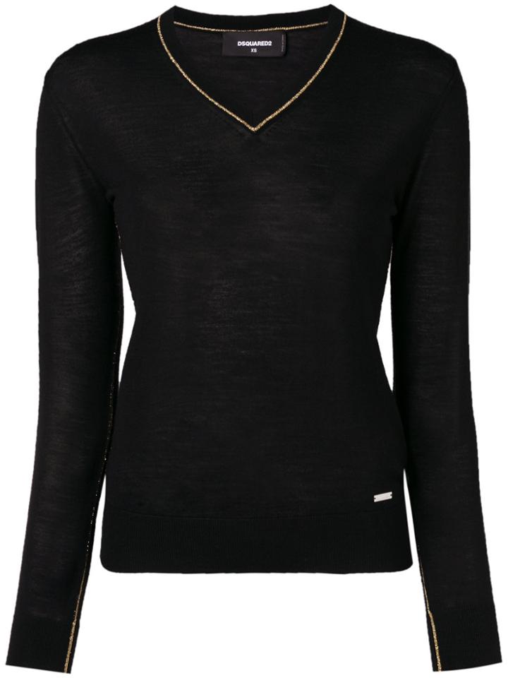 Dsquared2 V-neck Sweater - Black