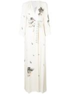 Vilshenko Long Printed Robe Dress - Nude & Neutrals