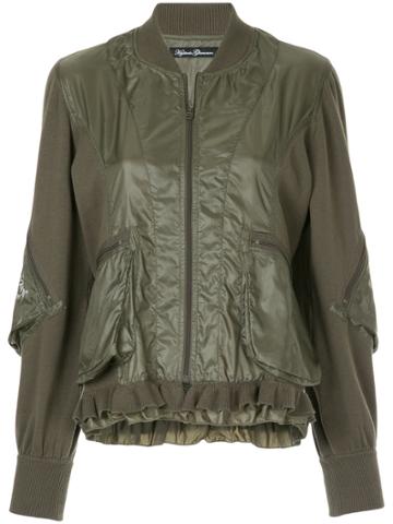 Hysteric Glamour Adios Frill Trim Bomber Jacket - Green