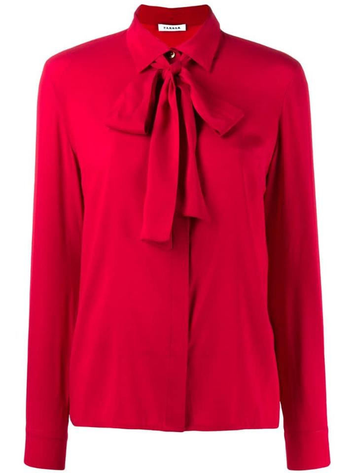 P.a.r.o.s.h. Pussybow Blouse - Red