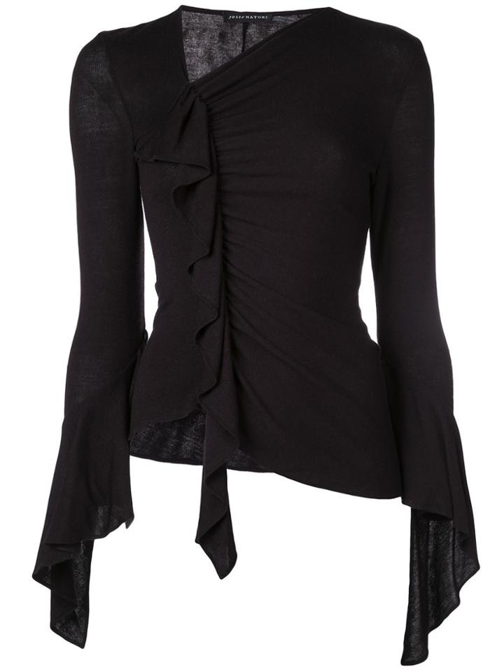 Josie Natori Ruch Knitted Top - Black