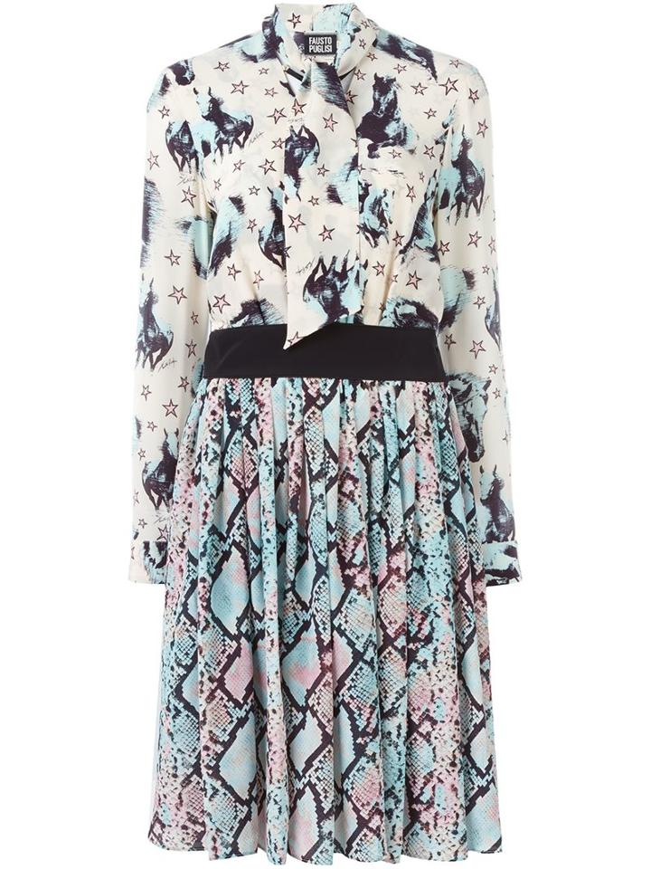 Fausto Puglisi Horse And Snake Print Dress