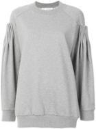 Victoria Victoria Beckham Draped Sleeves Sweatshirt - Grey