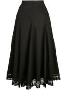 Andrew Gn High Waisted Tassel Skirt - Black