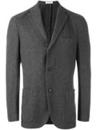 Boglioli Three Button Blazer, Men's, Size: 48, Grey, Cupro/wool