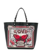 Red Valentino Stay Wild Printed Tote - Black