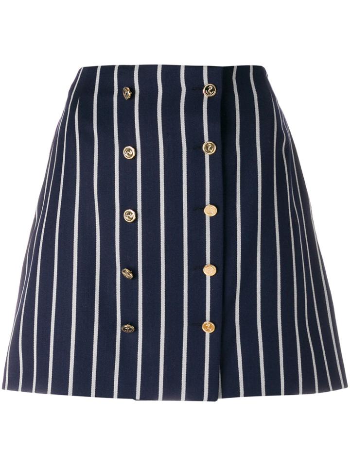 Thom Browne Eyewear Pinstripe Mini Skirt - Blue