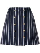 Thom Browne Eyewear Pinstripe Mini Skirt - Blue