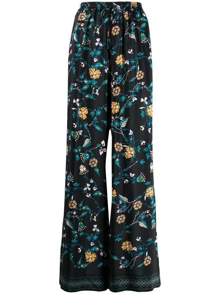 Max Mara Tommy Crepe De Chine Trousers - Black