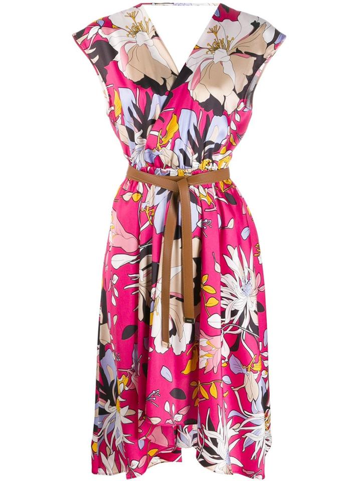 Liu Jo Floral Print Wrap Dress - Pink