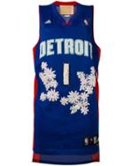 Night Market - Detroit Embroidered Nba Tank - Women - Polyester - One Size, Blue, Polyester