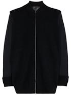 Y-3 Logo Print Mohair Bomber Jacket - Black