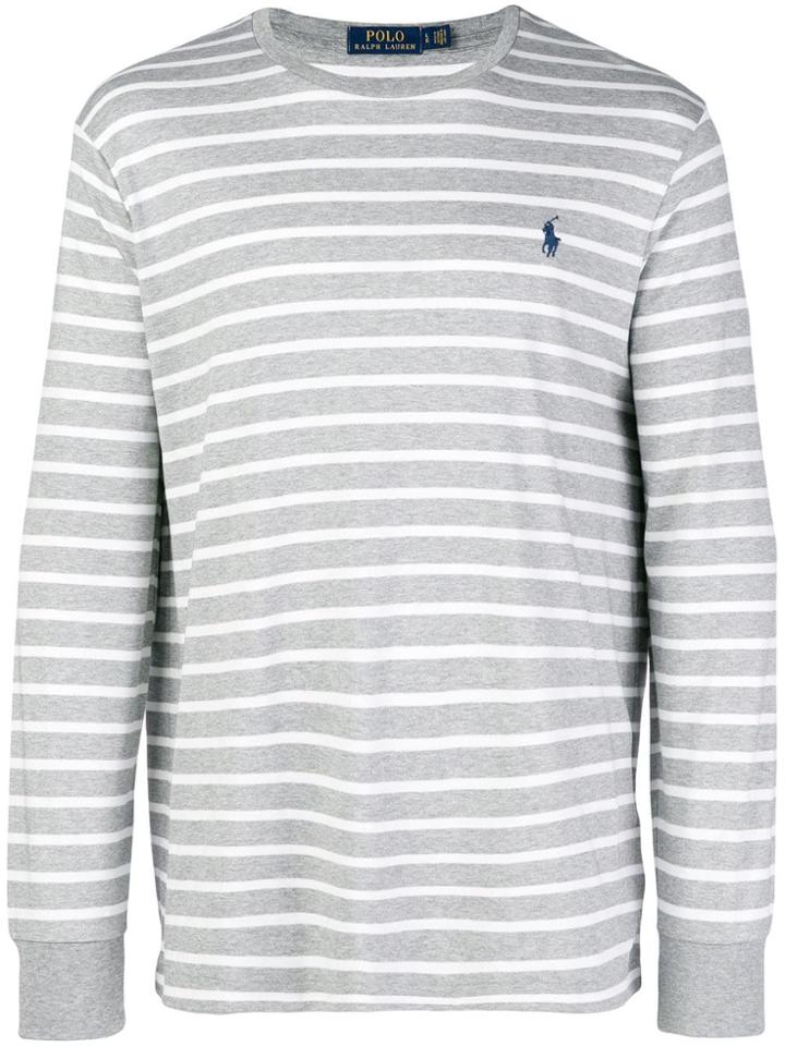 Polo Ralph Lauren Striped Long-sleeve Top - Grey