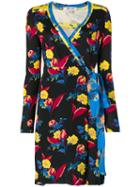 Diane Von Furstenberg - Floral Print Wrap Dress - Women - Silk - 8, Black, Silk