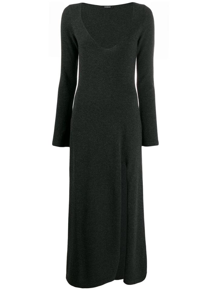 Canessa Long Knitted Dress - Grey