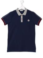Moncler Kids Short-sleeved Polo Shirt, Boy's, Size: 14 Yrs, Blue