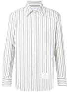 Thom Browne University Stripe Herringbone Shirt - Grey