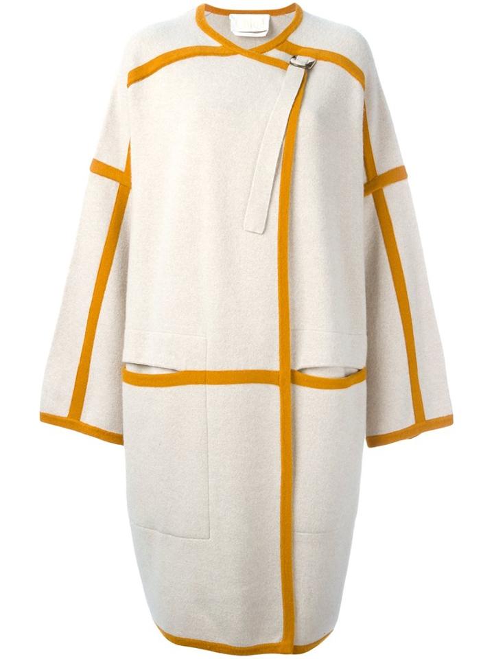 Chloé Blanket Coat, Women's, Size: 42, Nude/neutrals, Cashmere/wool