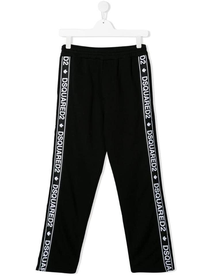 Dsquared2 Kids Logo Tape Track Pants - Black