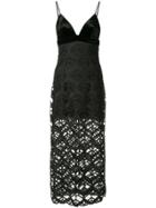 Manning Cartell Lace-embroidered Midi Dress - Black