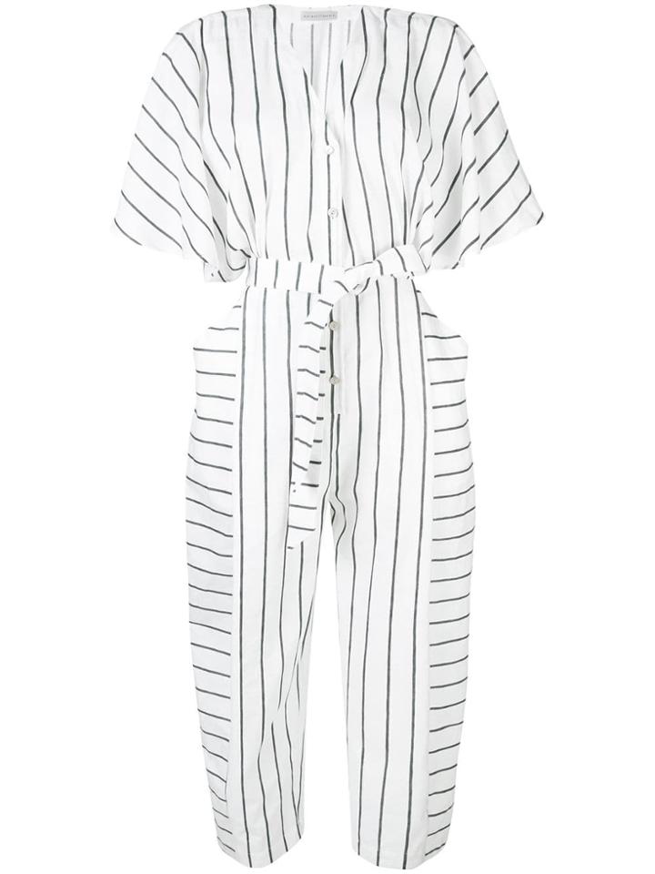 Palmer / Harding Striped Loose Jumpsuit - White