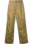En Route - Wide-legged Cropped Trousers - Men - Cotton - 1, Brown, Cotton