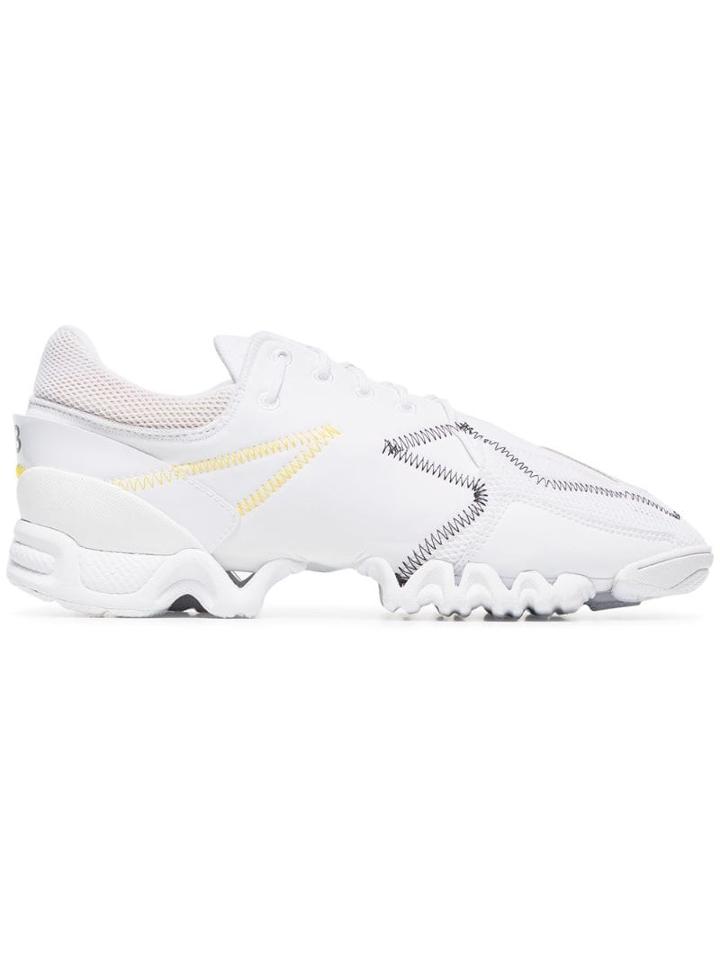 Y-3 White Ekika Stitch Detail Sneakers
