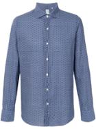 Finamore 1925 Napoli Geometric Print Button-down Shirt - Blue