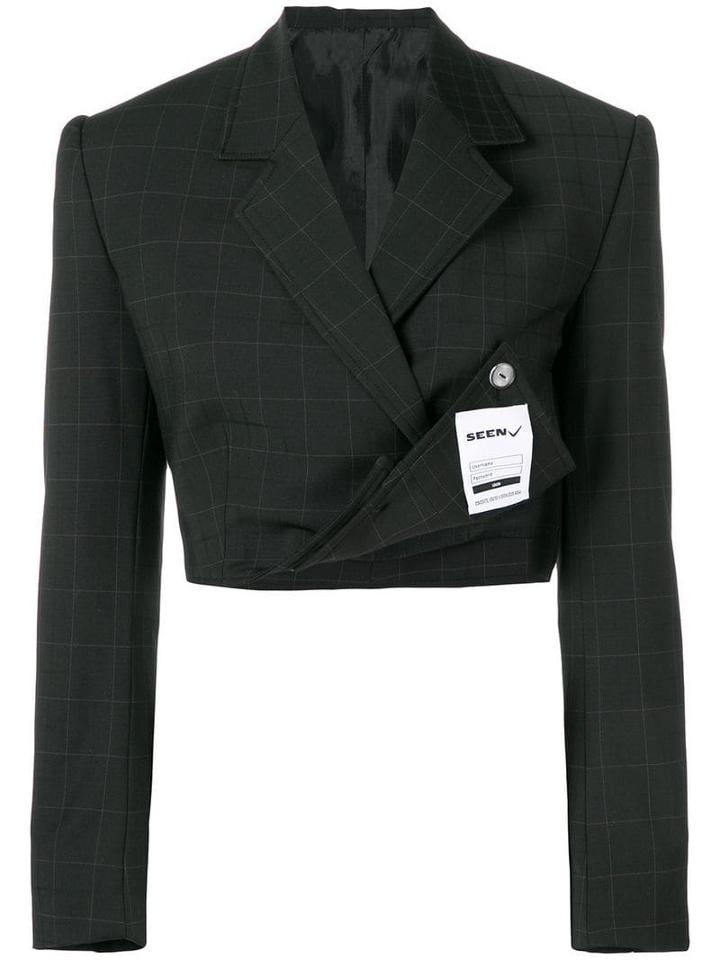 Seen Users Cropped Blazer - Black