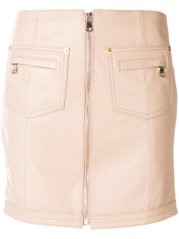 Manokhi Zipped Mini Skirt - Pink & Purple