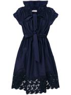 Lanvin Lace Trim Dress - Blue