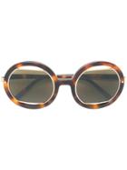 Marni Eyewear Oversized Round Sunglasses - Brown