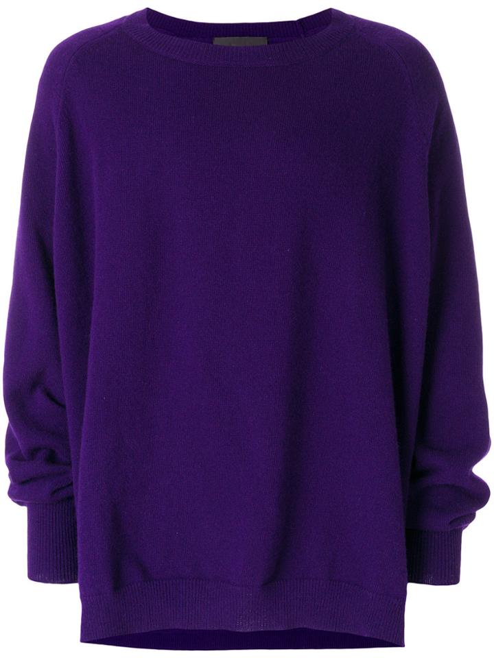 Haider Ackermann Elbow-patch Knitted Sweater - Pink & Purple