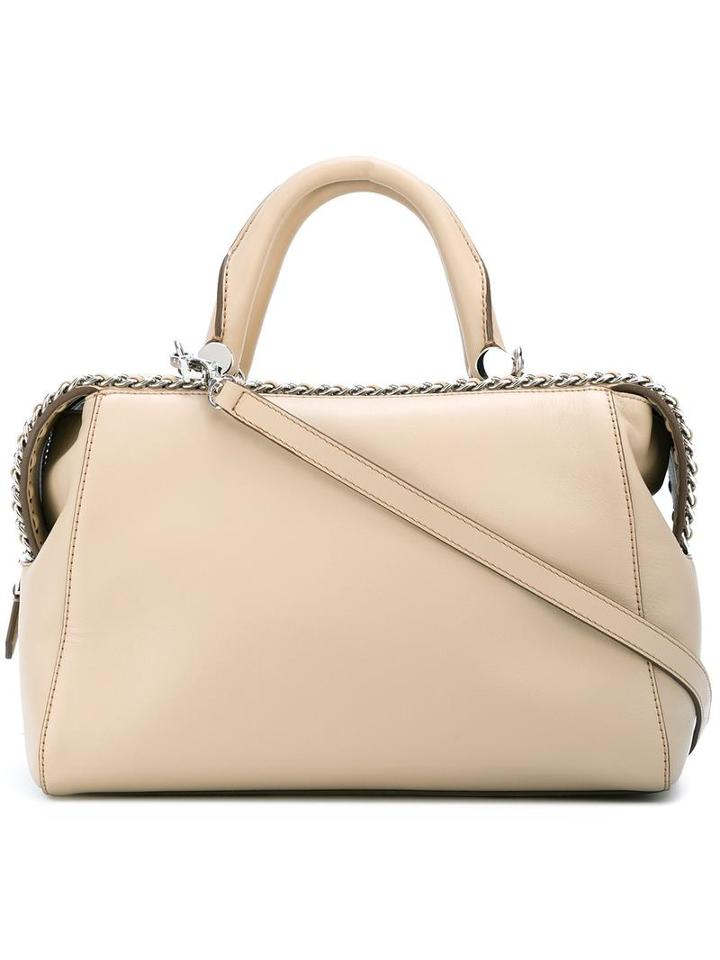 Max Mara Chain Trim Cross Body Bag, Women's, Nude/neutrals, Leather