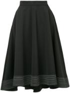 Le Ciel Bleu Flared Midi Skirt - Black